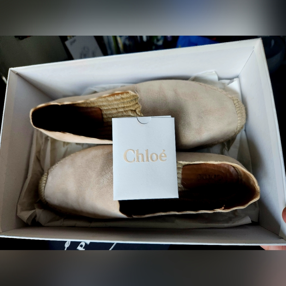 CHLOE “Lauren” Suede Espadrilles Flats size 8.5